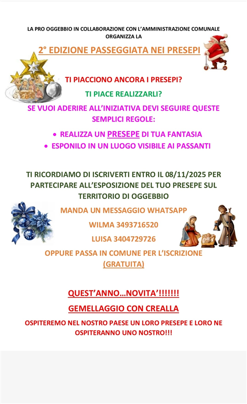 Passeggiata nei presepi 2025