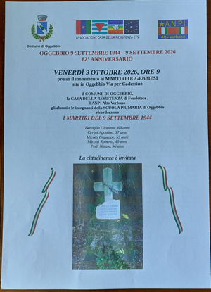 Ricordo dei Martiri del 9 settembre 1944