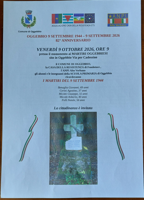Ricordo dei Martiri del 9 settembre 1944